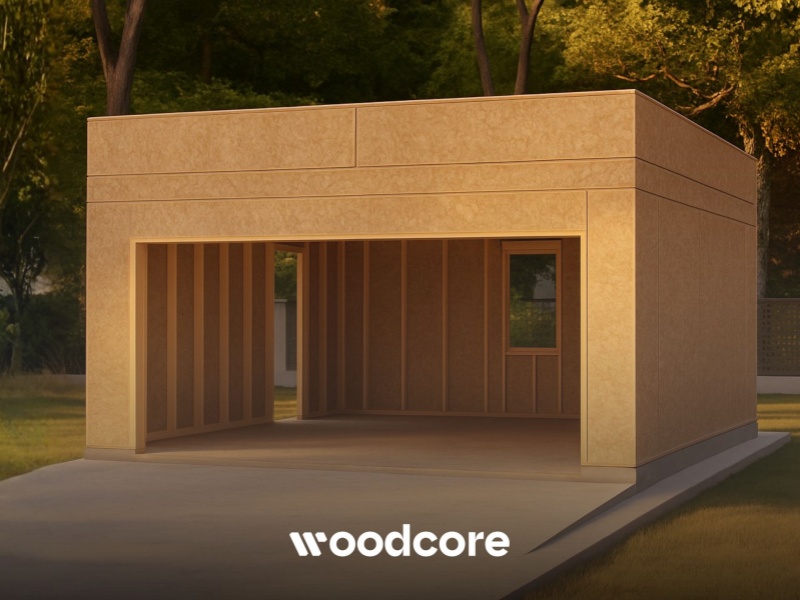 projekt woodcore Garaż Work G2